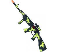 Fusil d'assaut accessoire de costume camouflage vert 58cm