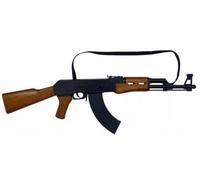 Fusil d'assaut Noir Militaire 8 Coups - Metal/Plastique - 72,5 x 23 x 5 cm - mitraillette Soldat, swat, Police - Set Jouet Enfant + Carte Tigre