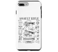 Fusil d'assaut vintage pistolet militaire arme à feu brevet Coque pour iPhone 7 Plus/8 Plus