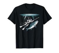 Fusil Harpon Profond Ocean Chasseur sous Marin Chasse Marine T-Shirt