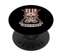 Fusil Sugar Skull de Liberty Or Death - Mexican Gun Pride PopSockets PopGrip Adhésif