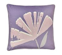 Fusion - Coussin Lilas Violet (43 x 43 cm) - Coussin en Velours Doux avec Rembourrage Inclus - Coussin Floral Violet/Rose - Bord passepoilé - Coussins avec Housses incluses/Insert de Coussin - pour