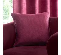 Fusion - Coussin Rouge vin (43 x 43 cm) - Rembourrage Inclus - Bord passepoilé - Rideaux Assortis Disponibles - Coussin Rouge Bordeaux avec Housse Incluse/Insert de Coussin - Collection Strata