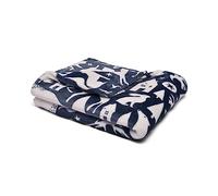 Fusion - Couverture Polaire Animaux de la forêt Bleu Marine (120 x 150 cm) - Douce et Confortable - Jeté Scandi - Jeté Renard, Ours et Lapin en Bleu Marine - Couverture Animaux de la forêt Bleue
