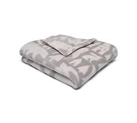 Fusion - Couverture Polaire Gris Animaux de la forêt (120 x 150 cm) - Douce et Confortable - Plaid Scandi - Jeté Renard, Ours et Lapin en Gris Clair - Couverture Animaux de la forêt Grise