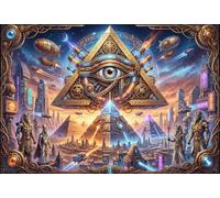Fusion d'art de l'Égypte Ancienne Puzzle en Bois 1000 Pièces Adultes Et Enfants,Casse-tête,Jeu Éducatif,Dès 14 Ans,Déco Murale, Premium,Bois,Anti-Stress,Détente,Défi (75x50cm)