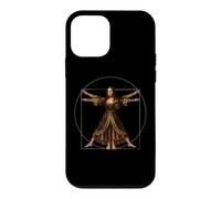 Fusion de Léonard de Vinci : Mona Lisa et l'homme de Vitruve Coque pour iPhone 12 Mini