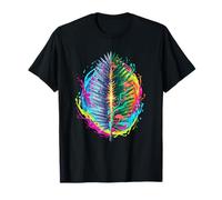 Fusion des Couleurs des Feuilles de Champignons Techno Jungle T-Shirt