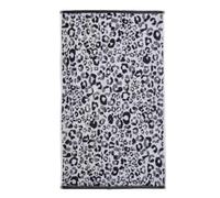 Fusion - Drap de Bain Imprimé Animal Noir (90x150cm) - 100% Coton - Imprimé Patte Guépard/Léopard - Serviette Animal Safari Zoo - Serviette de Bain Noir & Blanc - Accessoire de Salle de Bain