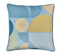 Fusion - Ingo - Coussin Garni de Velours - 43 x 43 cm en Bleu Sarcelle