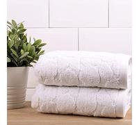 Fusion - Ingo - Essuie-Mains 100% Coton (Lot de 2) - 50 x 90 cm en Blanc