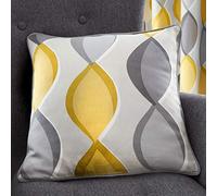 Fusion Lennox Housse de Coussin, 100% Coton, Gris, 43x43cm (17x17)