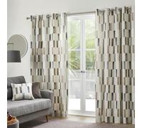 Fusion - Oakland - Paire de Rideaux à œillets 100% Coton - 117 x 137 cm (l x H) - Naturel