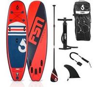 FUSION Paddle Gonflable VULK 9'8 - 299 x 81 x 13 cm - Stand Up Paddle avec pagaie, leash, pompe et sac de transport Rouge G