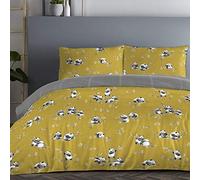 Fusion Parure de lit Panda-Easy Care en Polycoton, Ocre, Double