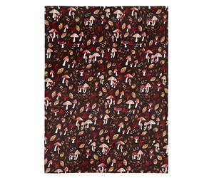Fusion Plaid Polaire Polyester Recy hocolat 120 x 150 cm Collection Woodland Dreams Motif Floral Adulte