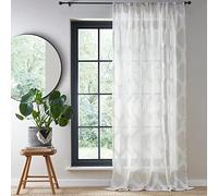 Fusion - Rideau Voilage Simple pour fenêtres L55 x L72 (140 x 182 cm) - Rideau en Voile pour Chambre/Salon - Rideau Voilage géométrique Moderne - Voilages intérieurs