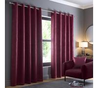 Fusion - Rideaux Rouge vin 229 x 275 cm - 2 Panneaux - Rideaux à œillets en vin Rouge - Rideaux Thermiques pour Chambre/Salon - Rideaux et tentures Rouges - Rideaux de Porte - Collection Strata