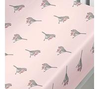 Fusion Robin Drap-Housse en Coton brossé pour lit Simple Rose