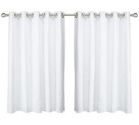 Fusion Sorbonne-100 Paire de Rideaux à Oeillets Polyester Coton Blanc 66x54 (168x137cm)