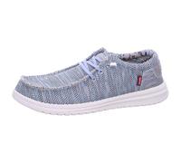 FUSION Superlight - Mocassins extra légers pour homme - Look surfeur - Avec semelle intérieure en liège, Grey Melange Heavy Knitt Blue, 43 EU
