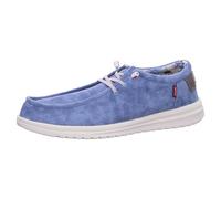 FUSION Superlight - Mocassins extra légers pour homme - Look surfeur - Avec semelle intérieure en liège, Jeans Blue Washed Canvas, 43 EU