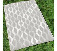 Fusion Tapis d'extérieur Rico 100% polypropylène Gris 120 x 170 cm