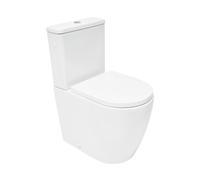 Fusion WC à poser complet sans bride en céramique avec abattant SoftClose, rinçage Vortex, blanc (SATFUS031RTORVP)