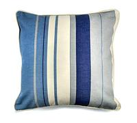 Fusion Whitworth Stripe Housse de Coussin 100% Coton Bleu 43 x 43 cm