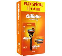 Fusion5 Rasoir Pour Homme,1 Manche,6 Recharges De Lames,Avec Lubrastrip Pour Un Rasage De Près