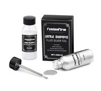 FusionFirm Ensemble de peinture à l'argent liquide, peinture argentée métallique à base d'alcool avec vernis transparent pour plus de brillance, convient aux travaux manuels 30ml