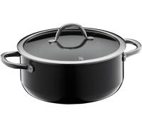 Fusiontec Inspire Faitout En Céramique Haute Technologie Anti-Rayures, Non Revêtu, 24 Cm, Avec Couvercle En Verre, Pour Induction, 4,4 L, Fabriqué En Allemagne Noir