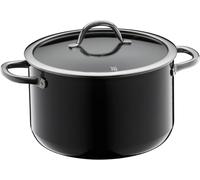 Fusiontec Inspire Grande Marmite À Induction Avec Couvercle En Verre, 6,4 L, En Céramique High-Tech, Résistante Aux Rayures, Non Revêtue, Noire, Fabriquée En Allemagne 24 Cm