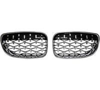 FUSKL Voiture Calandres Avant de Radiateur pour BMW Serie 1 E81 E87 E82 E88 128I 130I 135I 2007-2011, Grille Pare-Choc Centrale Résistant Corrosion Extérieur Accessoires,C