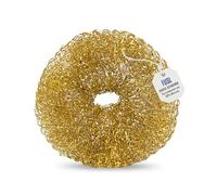 FUSL Éponge en Laiton Anti-Rayures 1 pièce - Éponge en Laiton pour Surfaces délicates - Antirouille et Nettoyage en Profondeur - Idéal pour Acier Inoxydable, vitrocéramique, Four et Barbecue