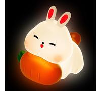 Fusruom Veilleuse de Nuit pour Chambre de Bébé et Nursery | Veilleuse Rechargeable Décoration D'Intérieur | en Silicone en Forme de Lapin | pour Chevet, Chambre à Coucher, Bureau, Maison, Salle à Ma