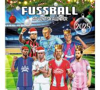 Fussball Adventskalender 2025: Wortsuchrätsel, Rätsel, Spieler zum Ausmalen und Aufstellungen der besten Mannschaften der Welt. Ein Geschenk für Kinder und Fußballfans