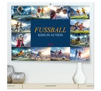 Fussball - Kids in Action (hochwertiger Premium Wandkalender 2026 DIN A2 quer), Kunstdruck in Hochglanz: Jeden Monat voller Spaß und Teamgeist, der Fußball Wandkalender für echte Fußballkids!