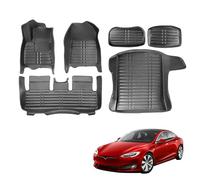 Fussmattenprofi Tapis De Voiture pour Tesla Model 3 à partir de 2017 - Tapis De Sol en Cuir 5D De Qualité Supérieure -%100 Ajustement Parfait - Bord Extra Haut - Antidérapants - sans Odeur
