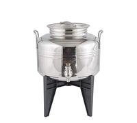FUSTO HUILE SOUDÉ ACIER INOX "EUROPA" LT.5 SAC ROBINET + SUPPORT FERR 22962