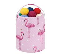 Fustylead Beau sac de rangement pour fil à tricoter, sac de rangement et sac à tricot, grand panier à cordon de serrage pour kit de crochet, projet, fournitures de couture, aiguilles