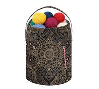 Fustylead Datura Deluxe Sac de rangement portable pour crochet et crochet avec cordon de serrage pour crochets, projets, pelotes d'écheveaux, aiguilles à tricoter courtes