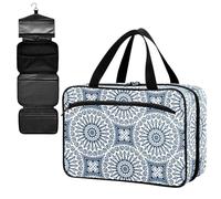 Fustylead Grand sac à médicaments de voyage avec fermeture éclair et éléments décoratifs rétro pour camping, randonnée, extérieur