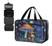 Fustylead Grand sac de rangement médical en forme de champignon artistique psychédélique avec fermeture éclair - Trousse de premiers secours vide pour voyage, randonnée, camping, randonnée