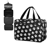 Fustylead Jolie trousse de premiers secours pour chats, chiens, pattes, chiots, chatons, empreintes de pas, sac de premiers secours de voyage, grande poche à médicaments avec fermeture éclair pour