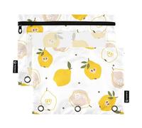 Fustylead Pears Lot de 2 trousses à crayons de grande capacité pour classeurs à 3 anneaux, trousse étanche avec fenêtre transparente pour fournitures de bureau cosmétiques, blanc