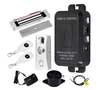 FUSYTULY Kit Complet de Système de Contrôle d'accès sans Fil 433MHz Télécommande Ouvre Porte + 180KG/ 350lbs Serrure électromagnétique + 30 Mètres émetteur à Distance