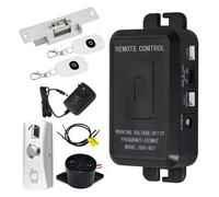 FUSYTULY Suite de Systèmes de Contrôle d'accès Complet Ouvre Porte 433MHz sans Fil + Serrure de Porte électrique de Sécurité NC + 30 Mètres Déblocage d'émetteur à Distance