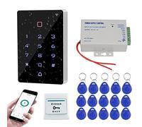 FUSYTULY Système de Contrôle d'accès étanche Extérieur IP68 Tuya WiFi RFID Clavier + K80 3A Alimentation + 15 étiquettes de Clés RFID, sans Serrure électrique