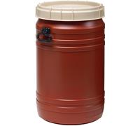 Fût à col large ( 9000450115 ) 75 l brun avec couvercle beige Ouverture de remplissage-Ø 354 mm